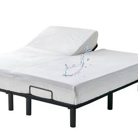 1200035-4st2 Kingnex Waterproof 32-34 Inch Split Top Queen Mattress Protector For Adjustable Bed Soft