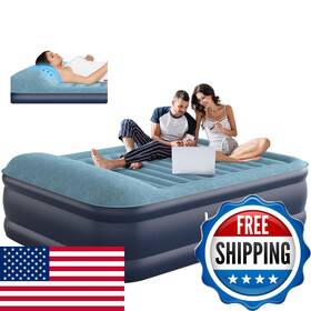 Lavisx B0d5czn622 Queen Air Mattress 20 Top Pillow Built In Pump 2 Mins High Speed