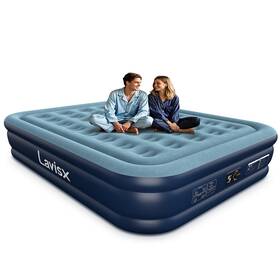 Lavisx B0d9d7w3qr Queen Air Mattress Built In Pump 18 Blow Up Raised Bed 3