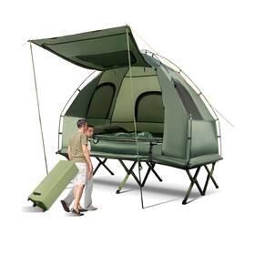 Ld-11510-np Ldaily Camping Tent Cot 5 In 1 Off Ground Elevated With Air Mattress S