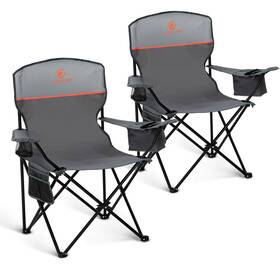 4081 Lets Camp Camping Chair 2 35.8 Inches L X 21 W 36.6 H Grey