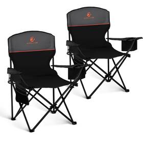 4867445 Lets Camp Camping Chair 2 35.8 Inches L X 21 W 36.6 H Black