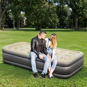 Lc-pv-318 Lets Camp Air Mattress Camping Airbed With Electric Pump 19 Inch Twin Inflatable 2 Minutes