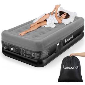 P723314187693 Lewondr Twin Air Mattress With Built In Pump 18 Inch Deluxe Blow Up Adj