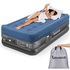 P723314211169 Lewondr Twin Air Mattress With Built In Pump 18 Inch Deluxe Blow Up Adjustable