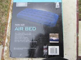 Wic348361 Living Solutions Camping Inflatable Air Mattress Flocked Airbed Sleeping Twin Size Blow-up Bed