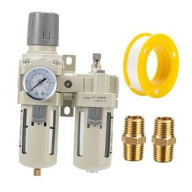 Lck01-3 Lnchka Air Compressor Pressure Regulator Gauge 0-150psi Water 3/4 Npt Semi-auto Drain Lck01-3 Lnchka Air Compressor Pressure Regulator Gauge 0-150psi Water 3/4 Npt Semi-auto Drain