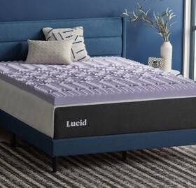 30tx30zt Lucid 3 Inch 5 Zone Lavender Memory Foam Mattress Topper Twin Xl New In Box