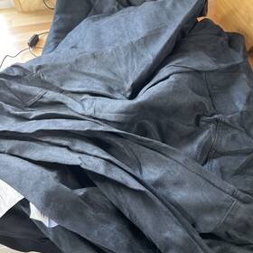 Ll-20242-019 Lumaland Giant 7ft Bean Bag Chair Microsuede Replacement Only Black