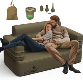Luxchoice 313049650687 Inflatable Sofa Multifunctional Air Couch With Built-in Pump Portable Luxury Aut