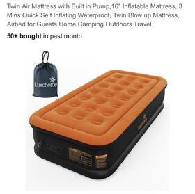 Spt-y002-us-13 Luxchoice Air Mattress With Built In Pump 16 Inch Inflatable 3 Mins Quick Self Twin