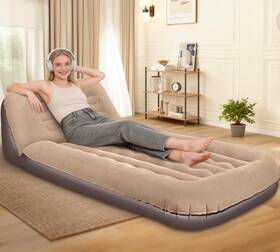 Ct2601 Luxfero Inflatable Couch For Camping Air Mattress With Adjustable Backrest Blow Up
