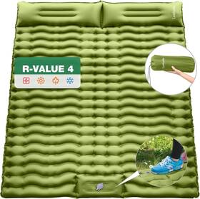 Lt-3-00330-uk Luxtude Sleeping Pad For Camping 4 Inch Thick Queen Full Green