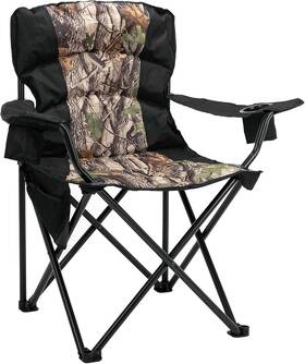 Maiufun 711745550698 Oversized Camping Chair Folding Heavy Duty Quad Outdoor Large X-large Camo