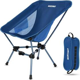 Fctria01dkblu Marchway Lightweight Folding Camping Chair Stable Portable Compact Dark Blue