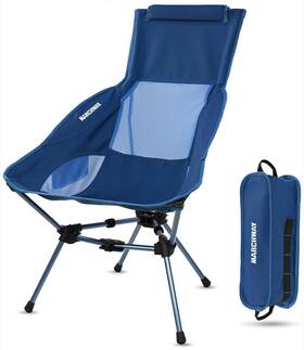 Marchway Hbtria02blu Lightweight Folding 2ft 3.5 Inch X 1ft 11.3 11.8 Highback Blue