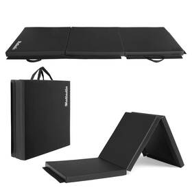 Mat622 Matladin 6ft Folding Tri-fold Gymnastics Gym Exercise Aerobics Mat Black