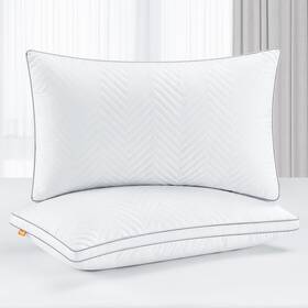 Maxzzz 755752411665 Bed Pillows King Size Set Of 2 Fluffy For Back Stomach Or Si