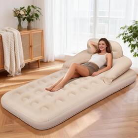 Meilyte 769083014556 Inflatable Bed Twin Size Couch For Adults With Flocked Su