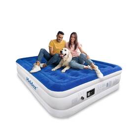 Meldoz 761086506038 Upgrade Queen Air Mattress With Built-in Pump Double High Blow Up F