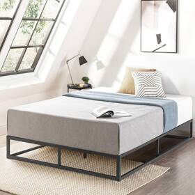 Mellow 842165194329 Modernista Low Profile 10 Inch Metal Platform Bed Frame With Classic W