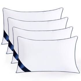 Meoflaw 721545398987 Pillows Queen Size Set Of 4 Soft Microfiber With Hollow Fiber H