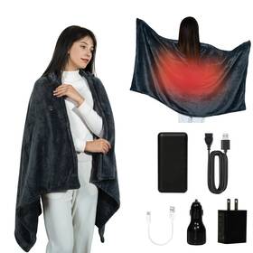 Mbbt24017 Mimyth Cordless Heated Blanket Cozy Portable Battery Opera... Fast Ship