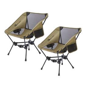 Khaki-2 Moon Lence Ch-25 2 Pack Portable Camping Chairs Backpacking Chair -