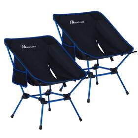 Ch21-1pc-old Moon Lence Portable Camping Chair Backpacking Compact Blue 2 Pack