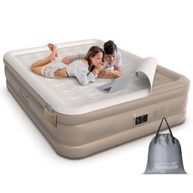 N-hom06 Natracalm Air Mattress Queen With Built In Pump Inflatable Blow Up