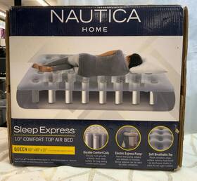Nautica 612650142735 Home Sleep Express 10 Inch Comfort Queen 60 X80 X10 Top Air Bed Free Ship