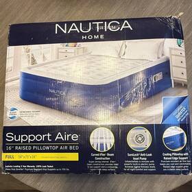 Mm06817db Nautica New And Unopened - Support Aire 16 Inch Raised Pillowtop Air Bed Full Size