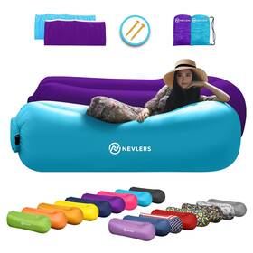 210t Nevlers 819867021253 Blue And Purple Inflatable Lounger 2 Pack Polyester Chair N