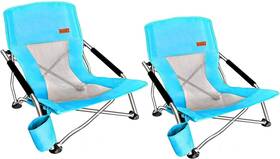G8-wd98-530d Nice C Adults Low Beach Chair Sling Folding Portable Concert 2 Ocean