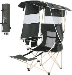 Nc-canocha-main111 Nice C Green Folding Camping Chair With 1-pack Footrest