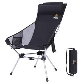 Nc-hbtky-bk01 Nice C Ultralight High Back Folding Camping Chair Collapsible 1 Pack Black
