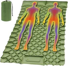 N-sd-1 Noooq Outdoor Inflatable Mattress Self Inflating Sleeping Pad Full Army Green
