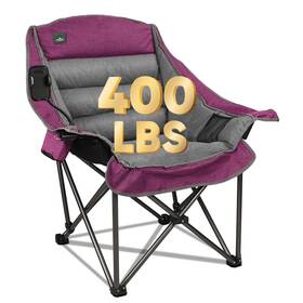 Bl-099-ph-purple Northroad Oversized Xl Padded Camping Chair With Cell Phone Large Ph-purple