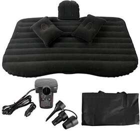 Novelbee 733810582786 Car Travel Inflatable Mattress With 2 Air Pillows Black