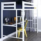 O77328 Loft Bed For Teens With Desk College Dorm 743161777328