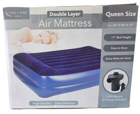 3956 Oak Vine Home Luxury Queen Air Mattress With Electric Pump New In Box