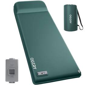 T-e05 Ogery Self Inflating Sleeping Pad With Electric Pump 3.15 Inch Single Green