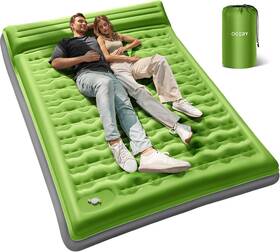 T-q-sl112 Ogery Sleeping Pad For Camping 6 Inch Extra-thick Reinforced Full Green