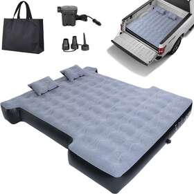 Ohmu 445002055000 Camping Pickup Truck Bed Air Mattress With Inflatable Pillow And Carry Bag