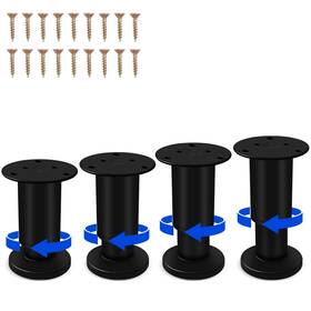 O06-4paslr Olldag 4 Pcs Adjustable Height Bed Support Legs With Screws For Frame/bed Cent