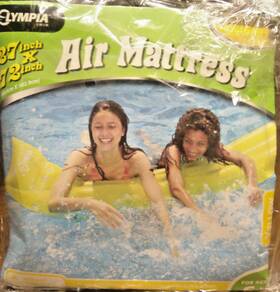 Olympia 543459 Vinyl Air Mattress Pool Float 27x72 Yellow-heavy -inflatable Lounger 273