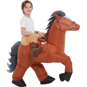 Qj-80595kids One Casa Inflatable Costumes For Kids Blow Up Horse Suit Ride On Ha... Fast Ship
