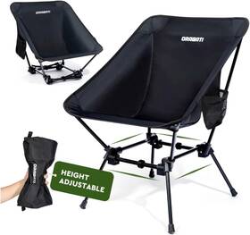 O001-a1 Oragati Lightweight Camping Chair Portable Folding For Camp Black