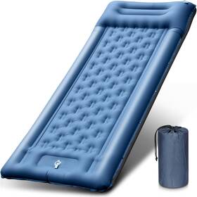 Qd102 Outerman Camping Sleeping Pad Inflatable Air Mat 5 Inch Thick With Single Blue Gray