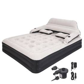 2-24272 Outraveler Queen Size Air Mattress With Adjustable Headboard And Pump Inflatable Bed Bl